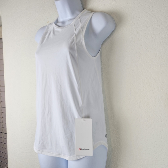 Lululemon Sculpt Tank Size 0 White Mesh Back NWT - Picture 3 of 11